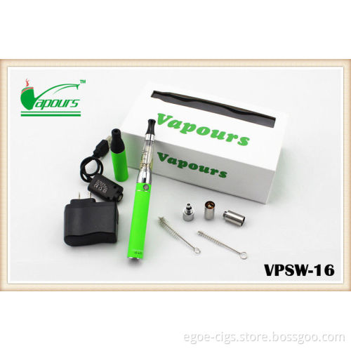 1300mah Green Dry Herb E-cig , Oil / Wax Vaporizer Pen Electronic Cigarette